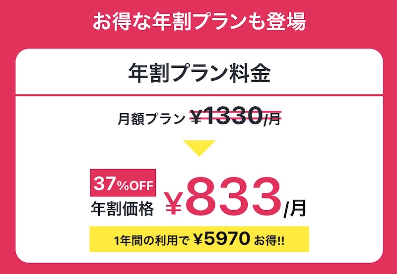 audiobook 聴き放題 年割りプラン